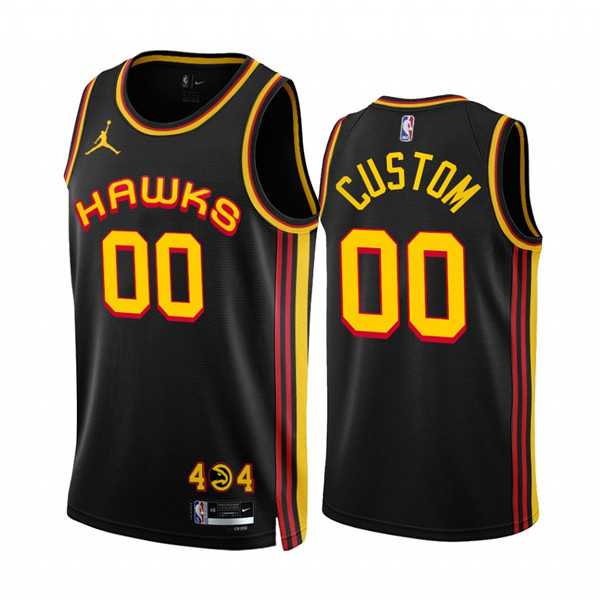 Men & Youth Customized Atlanta Hawks Active Player 2022-23 Black Statement Edition Stitched Jersey